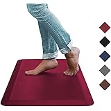 Sky Solutions Oasis Anti Fatigue Mat - Cushioned 3/4 Inch Comfort Floor Mats for Kitchen, Office & Garage - Padded Pad for Office - Non Slip Foam Cushion for Standing Desk (20x39, Red)