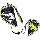 Bride & Frankenstein Clutch Stitch Heart Shaped Wristlet Zip Around Wallet