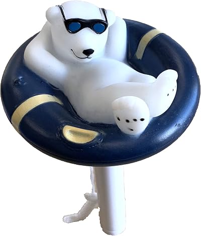 Happy Hot Tubs Floating Polar Bear Thermometer for Pools & Hot Tubs