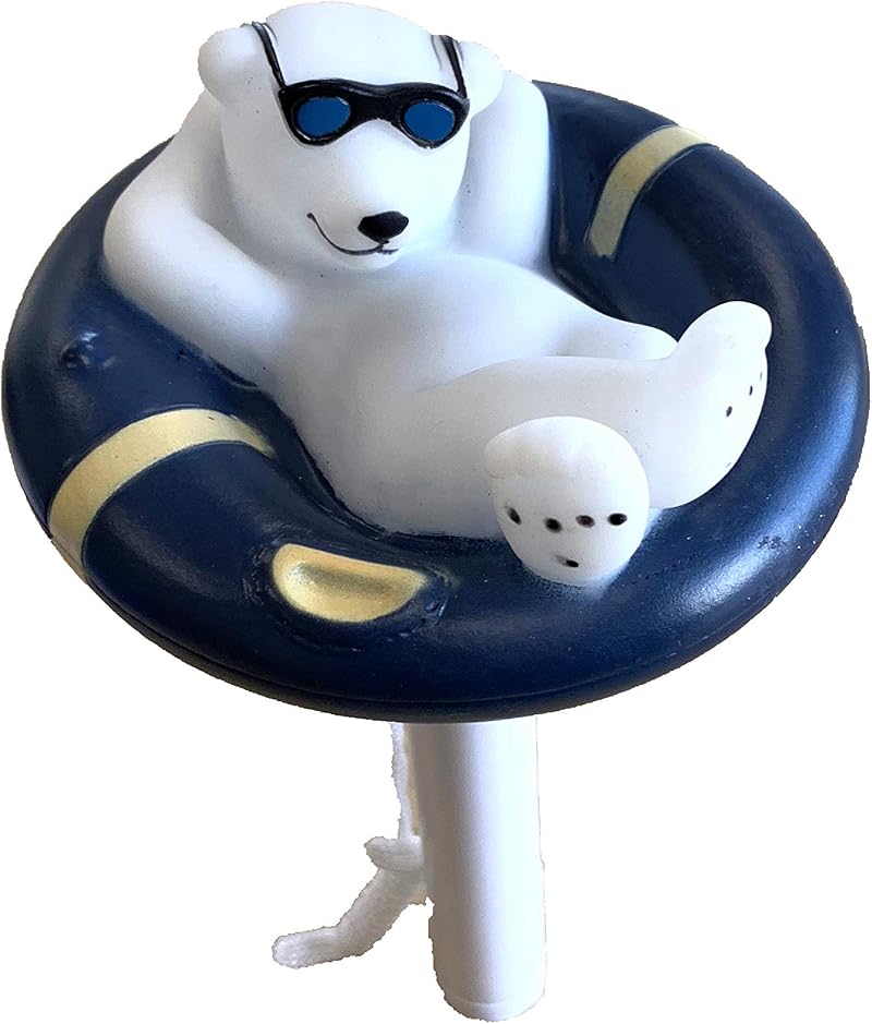 Happy Hot Tubs Floating Polar Bear Thermometer for Pools & Hot Tubs