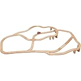 Amazon Basics 65-piece Wooden Train Railway Construction Kit-Train and Railroad,Wooden Toys for kids, Gift for Age 3Y+