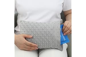 HapiPoppy Tummy Tuck Pillow with Pocket Hysterectomy Pillows Hysterectomy Recovery Must Haves Gifts for Abdominal Surgery Tiny Cough Cushion Minky Dot Light Gray