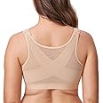DELIMIRA Women's Front Closure Posture Wireless Back Support Full Coverage Bra