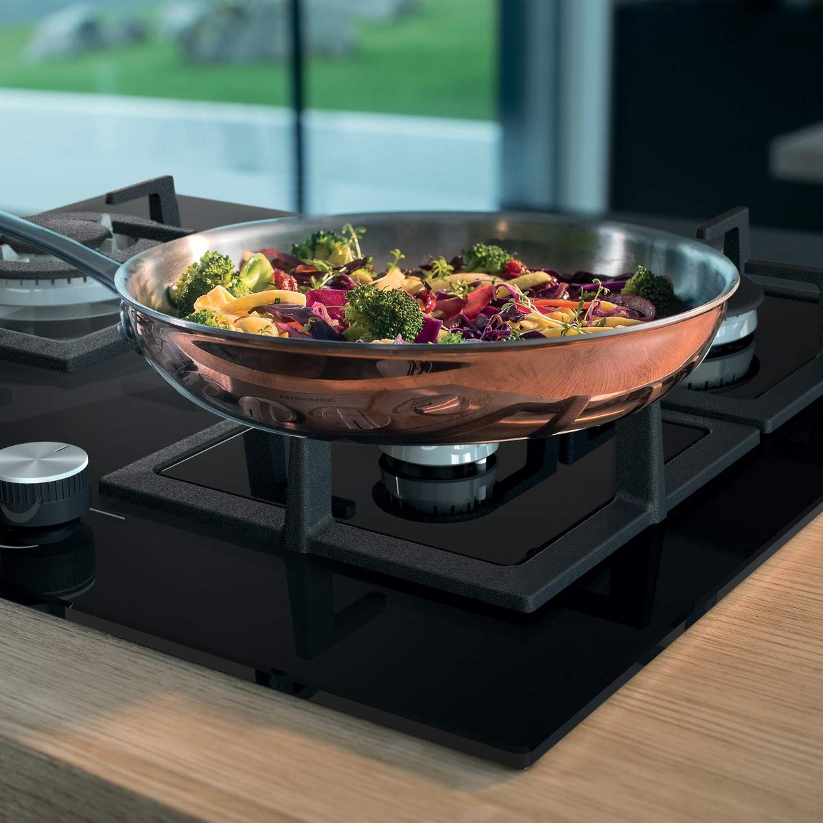 Hisense GG633B – Erdgas-Kochplatte, 3 Zonen, 60 cm, Grill aus Gusseisen und schwarzem Hartglas, automatische Zündung, in den Bedienelementen integriert, Sicherheit Gasstop, einfache Reinigung 5
