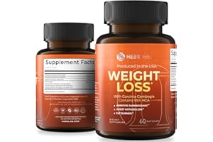 HEBS LAB. Weight Loss Pills for Women & Men – GLP-1 Support Diet Pills with Garcinia Cambogia - Effective Appetite Suppressant - Metabolism Booster – Belly Fat Burner for Men & Women - Made in the USA