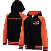 Ultra Game Youth NFL Official Super Soft Full Zip Varsity Hoodie Sweatshirt