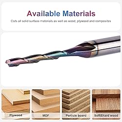 SpeTool Upcut Spiral Router Bit 1/8 Inch Cutting