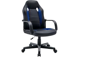 SNUGWAY Ergonomic Computer Gaming Chair Home Office Racing Executive Video Task Desk PU Leather for Adults Teens Kids Gamer