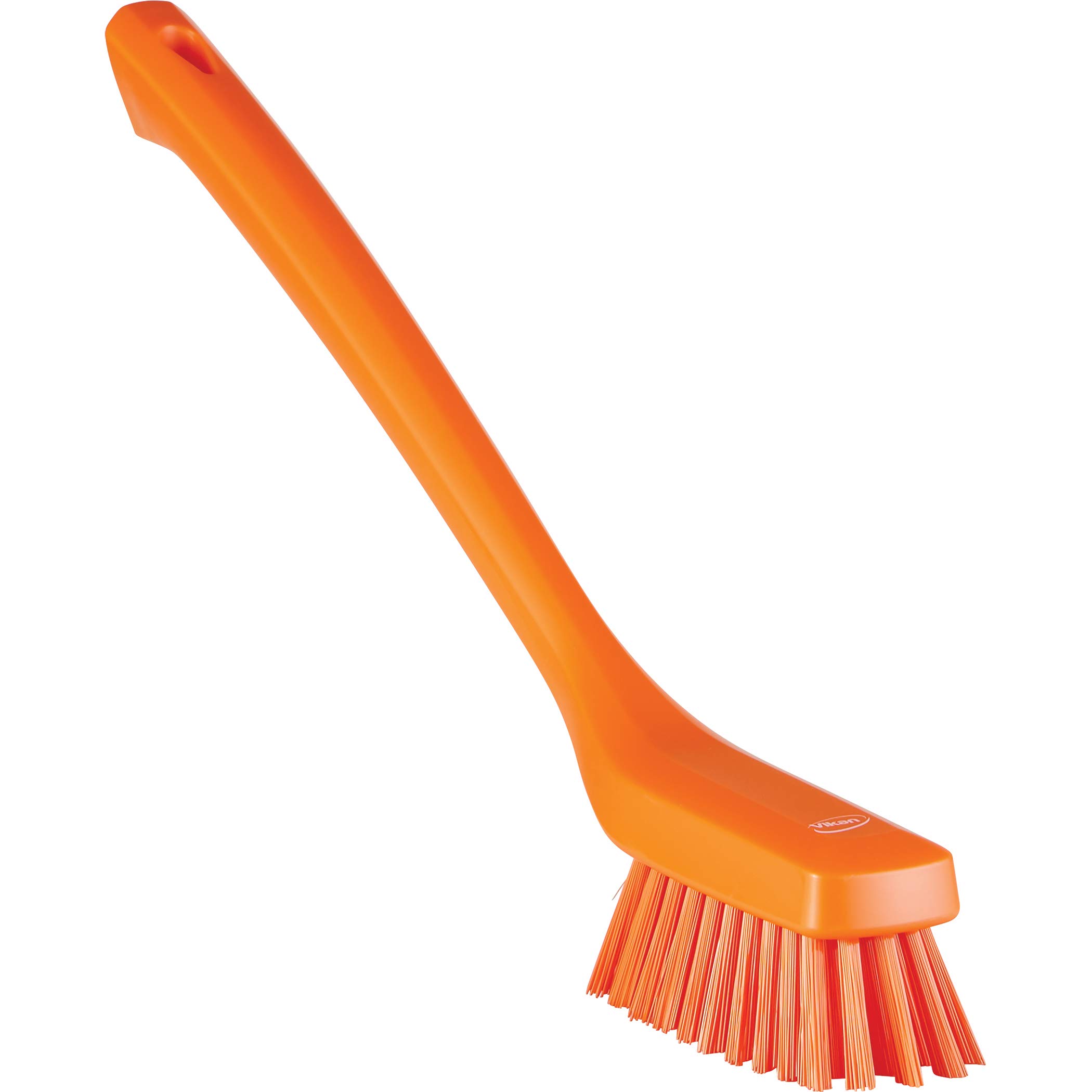Vikan Narrow Cleaning Brush with Long Handle, 420 mm, Hard, Orange