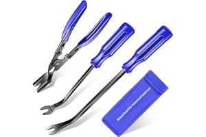 Etre Jeune 3 Pcs Clip Pliers Set Fastener Remover, Clip Removal Tool, Auto Trim Removal Tool Set for Vehicle Door Panel, Audi
