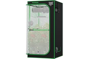 VIVOSUN P336 36"×36"×72" PRO Grow Tent, with Thick 1 inch Poles, Strengthened High Reflective Mylar Oxford Fabric, Extra Hanging Bars & High CFM Kit for Hydroponics Indoor Plant for AeroLight A200SE