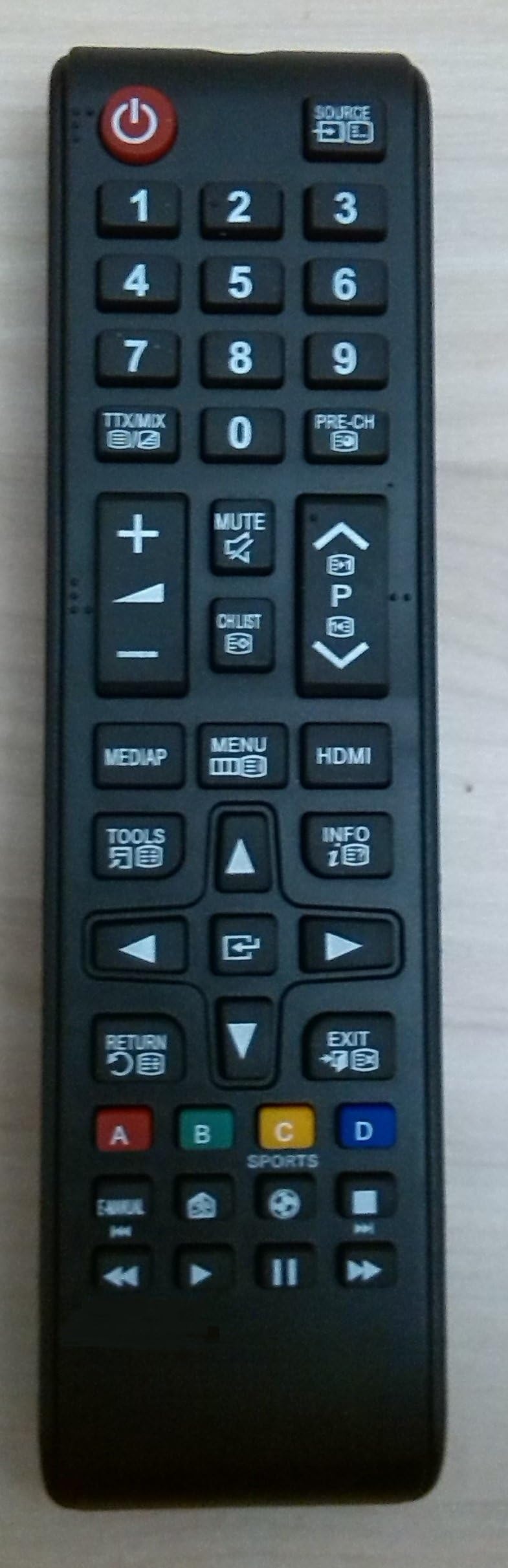 TOP Quality Generic Universal Compatible Replacement TV Remote Control Fit For SAMSUNG TV AA59-00607A Brand New 250 Days Warranty by GGRC
