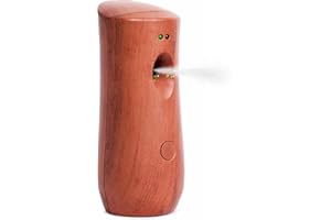 ENBATH Automatic Air Freshener Spray Dispenser: Automatic Spray Dispenser with Elegant Wood Design for Commercial or Home Use (1-Pack), Battery Powered Free Standing or Wall Air freshener, Three Time Release