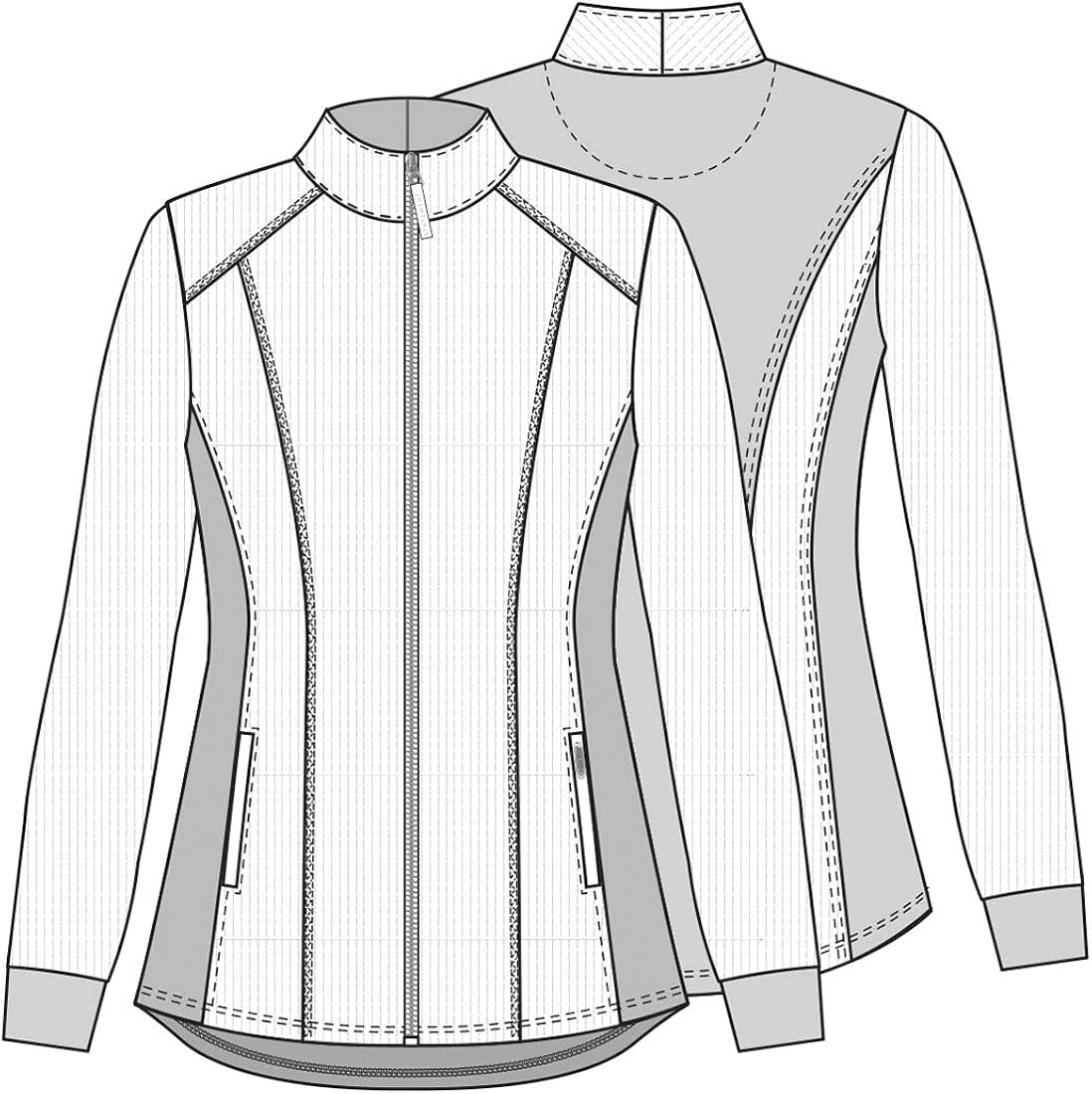 CHEROKEE Statement CK365 Women's Zip Front Jacket: Clothing