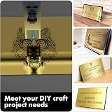 Uadme Laser Engraving Materials 4 Pack 30x20 cm Black Core Mirror Gold Plate view 6