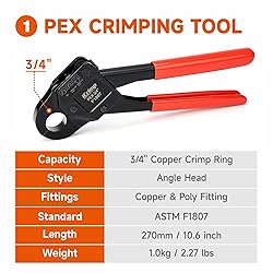 iCrimp IWS-1807CE PEX Crimping Tool Kit c/w Angle