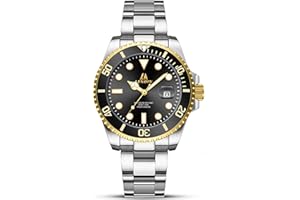 LN LENQIN Mens Watches Stainless Steel Waterproof Analog Quartz Watch for Men with Date Luminous Fashion Wristwatch