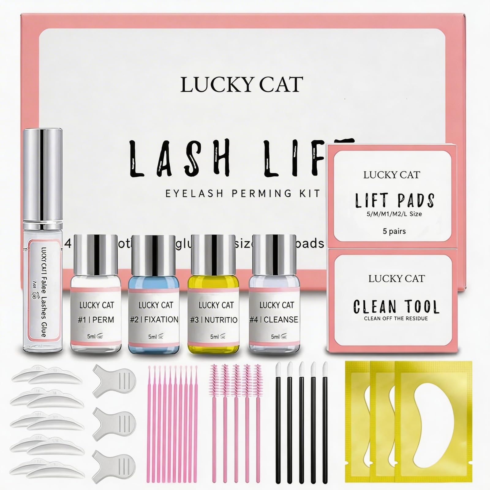 Upgraded Lash Lift Kit,Professional Semi-Permanent Eyelash Perming Kit,Lashes Lifting Curling Set with Whole Tools,Suitable for Salon and Home