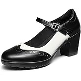 DREAM PAIRS Women's Oxfords Mary Jane Dress Shoes Heels for Women