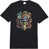 Halloween Sugar Skull Skull Dia De Los Muertos Calavera Comfort Colors Adult Heavyweight T-Shirt