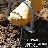 Jardineer Garden Twist Tiller Manual with Steel Shaft Anti-Slip Foot Plate view 4
