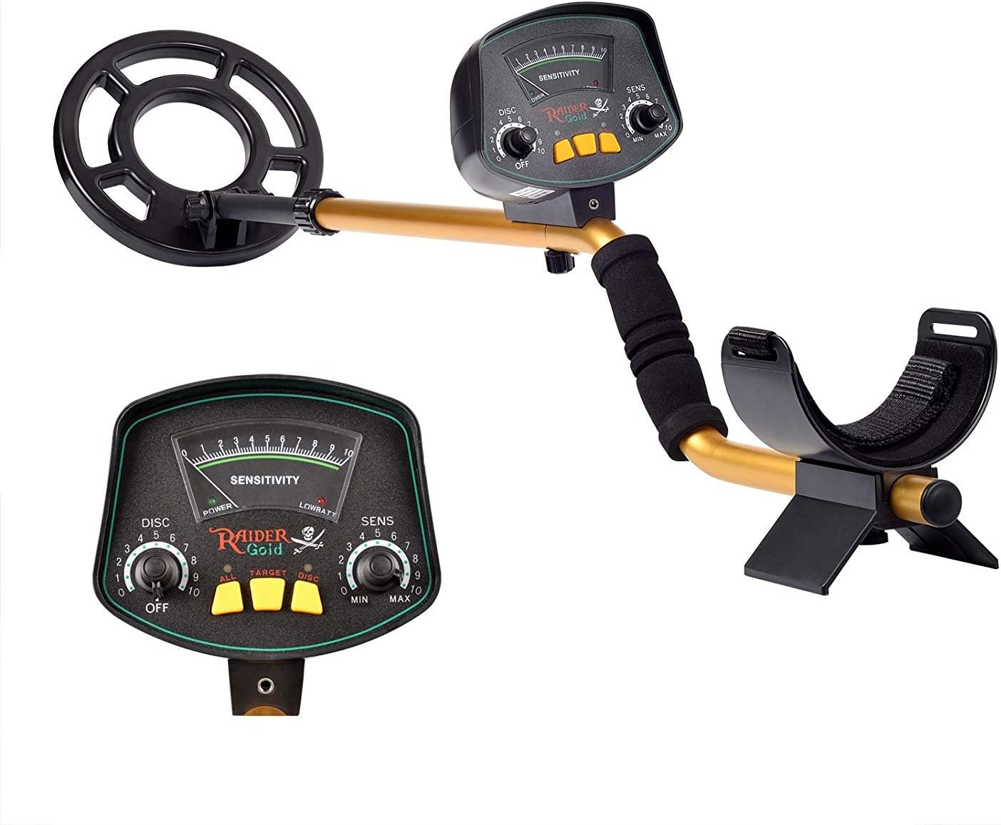 HOOMYA Underground Advanced Discriminating Metal Detector with LCD Display,Large Waterproof Search Coil,Lightwight High SENS to Hunt Treasure,Jewelry,Relics-3009II