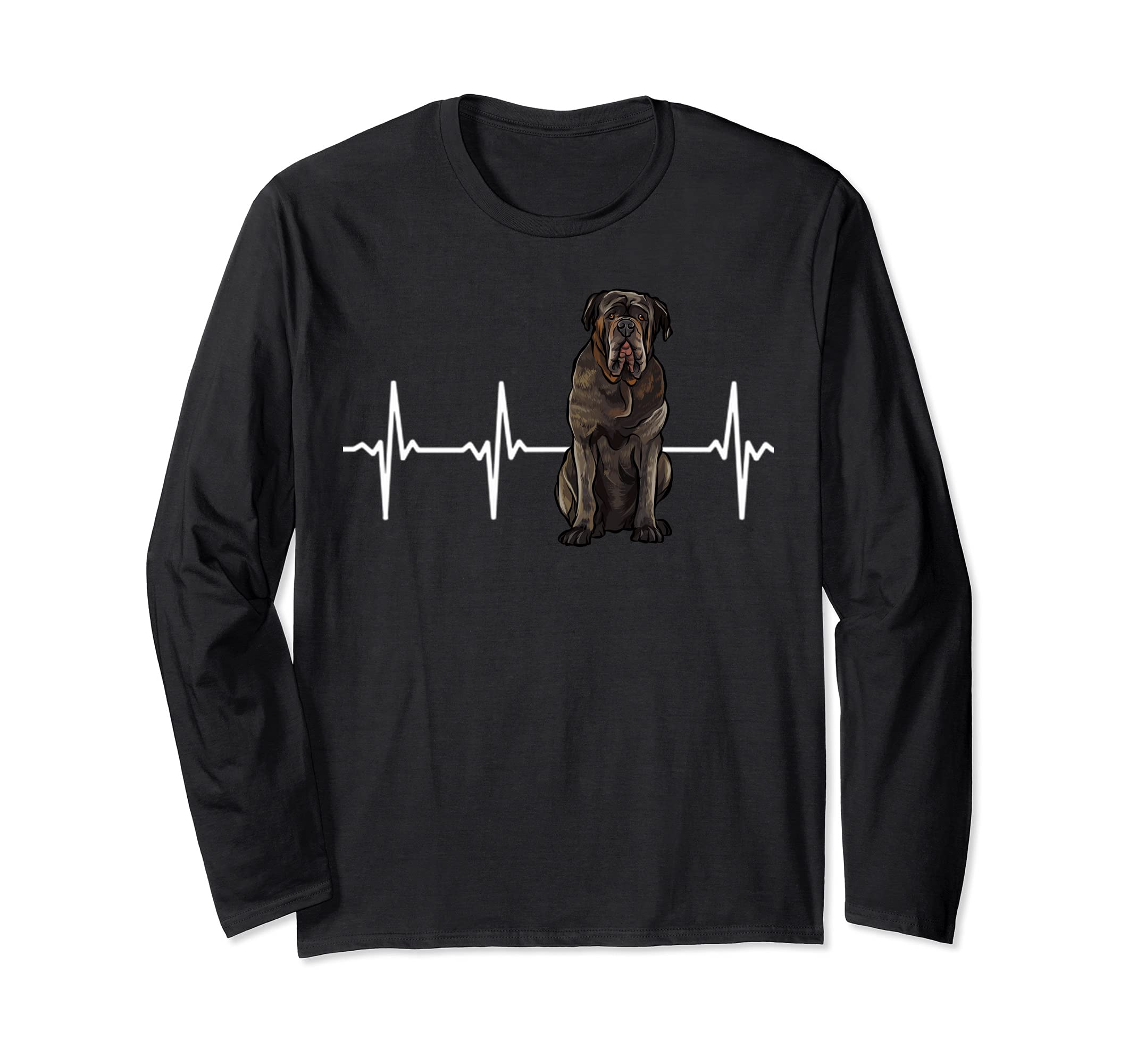 Neapolitan Mastiff Heartbeat Dog Lover Long Sleeve T-Shirt