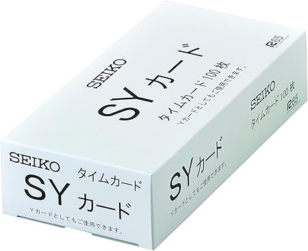 Amazon セイコーソリューションズ タイムカード Syカード 100枚入 セイコー Ca Sy タイムカード用紙 文房具 オフィス用品