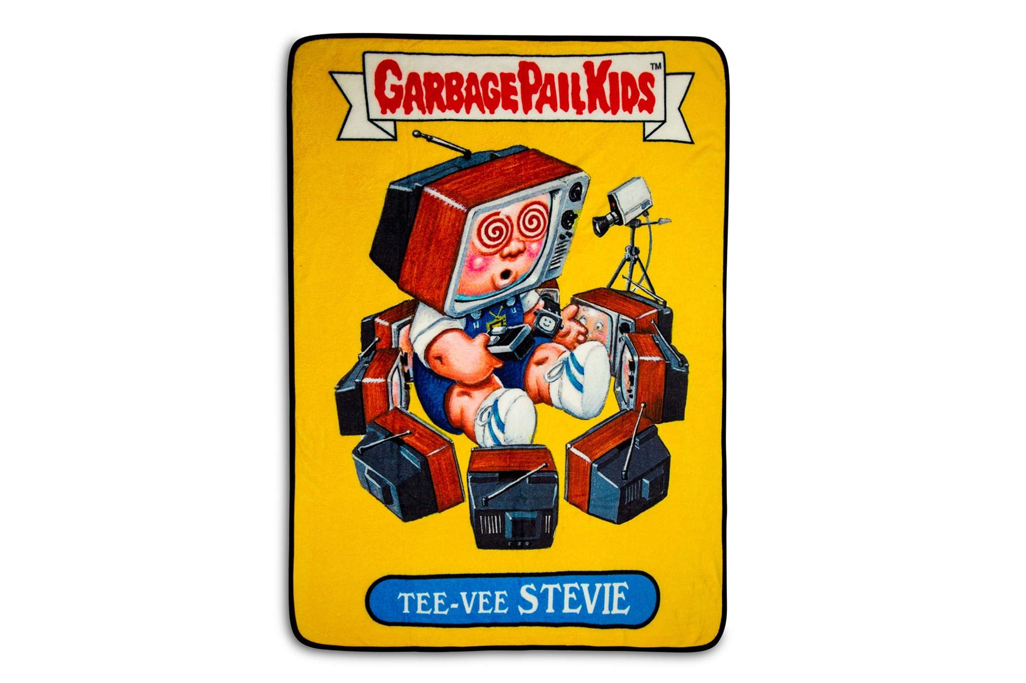Just Funky Garbage Pail Kids Tee-Vee Stevie Fleece Throw Blanket | 45 x 60 Inches