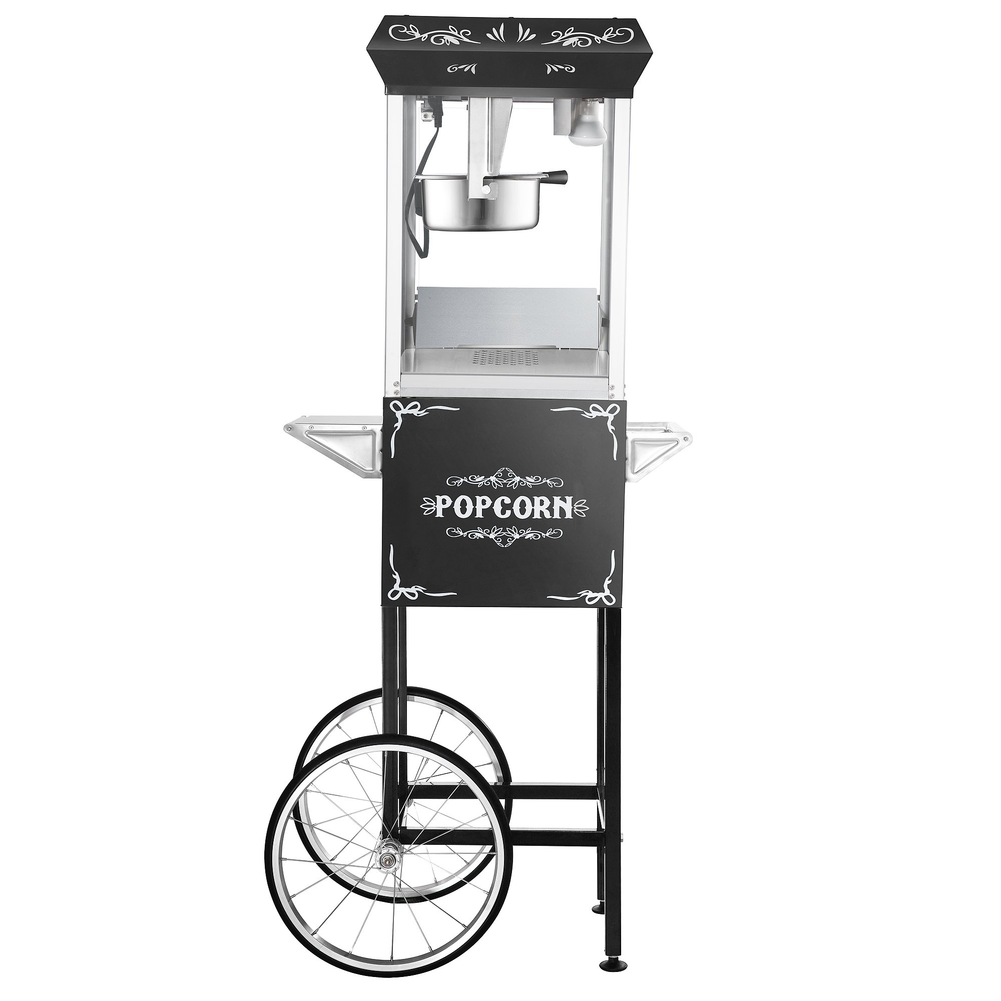 Great Northern Popcorn Black 8 oz. Ounce Foundation Vintage Style Popcorn Machine and Cart Buy