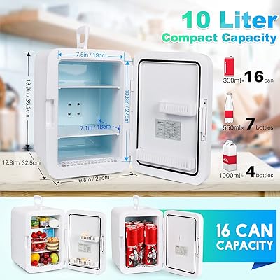 Buy Astroai Mini Fridge 10 Liter Compact Refrigerator Mini Cooler Warmer With Ac Dc Power Thermoelectric Skincare Fridge Great For Car Bedroom Office Dorm Travel Black Online In Indonesia B08p4tc5xv
