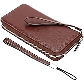 Lavemi Small Compact Women Wallet RFID Blocking Genuine Leather Bifold Purse with ID Windows