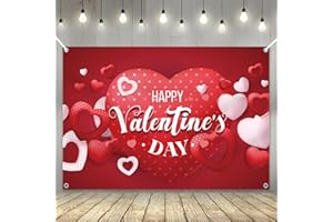 YQUQWN, Happy Valentines Day Banner 72x44 Inch Valentine's Day Banner Backdrop Party Decorations Valentines Day Backdrops for Photography Romantic Love Banner Valentine Decorations for Party