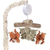 Lambs & Ivy Treetop Fox & Squirrel Woodland Musical Baby Crib Mobile Soother Toy