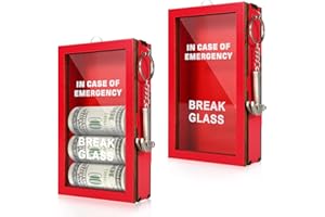 LYDODOKA 2 Pcs Funny Gift Emergency Box with Hammer, in Case of Emergency Break Boxes, Office Desk Decor, Personalized Unique