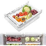MDHAND Refrigerator Organizer Bins, Pull-out Fridge Drawer Organizer Bins, Kitchen Refrigerator Pantry Organizer for Fruit an