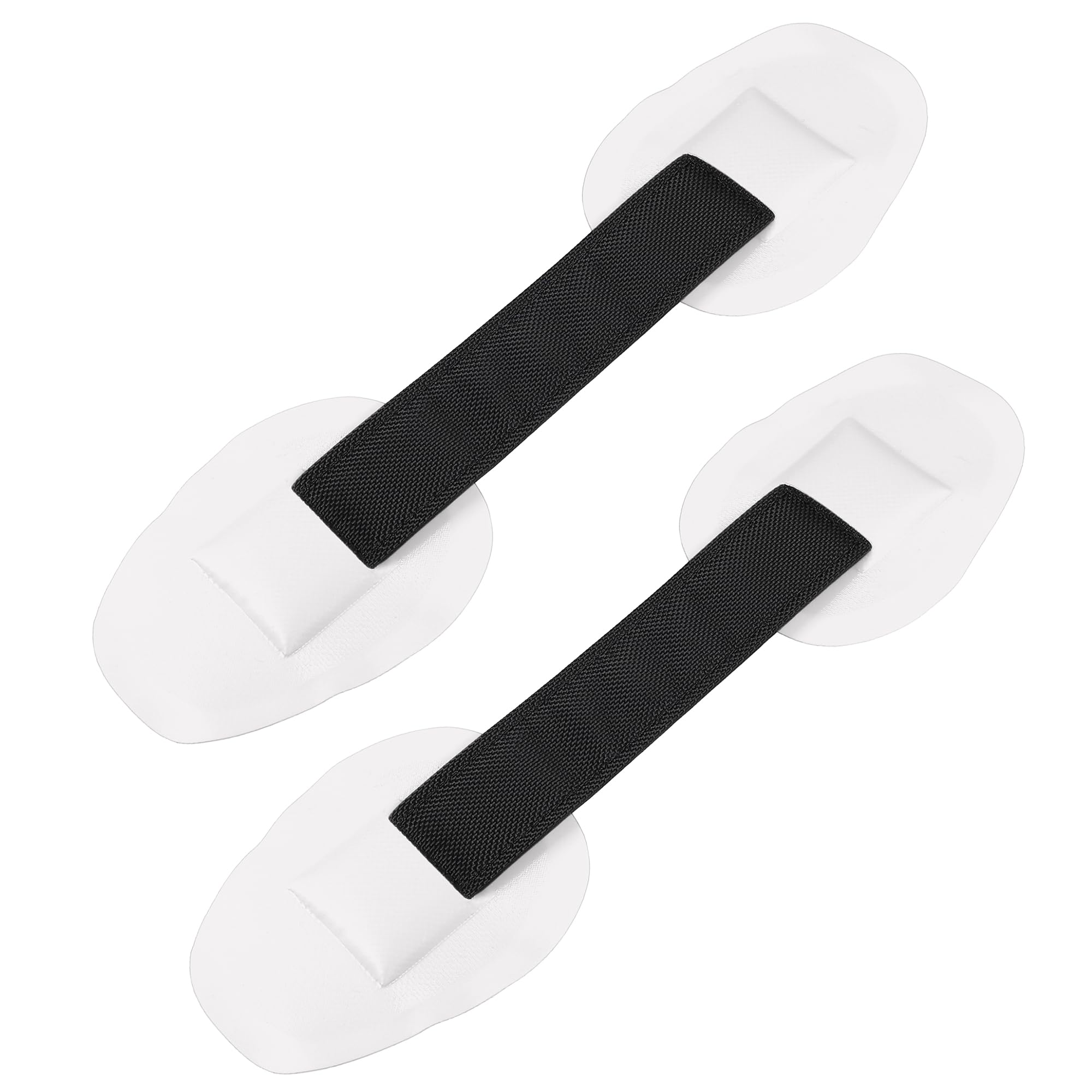 A ABSOPRO Strap Handle Patches Carry Grab Handle PVC White (Set of 2)