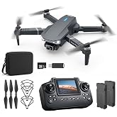 E88max Drone with Screen Controller for Beginners, Foldable Mini Drone.