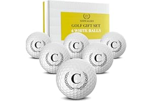 Xeiwagoo Golf Gifts for Men, Unique Initial on Golf Balls,Personalized Golf Balls Gifts for Dad, Mom and Golfers(6 Balls)