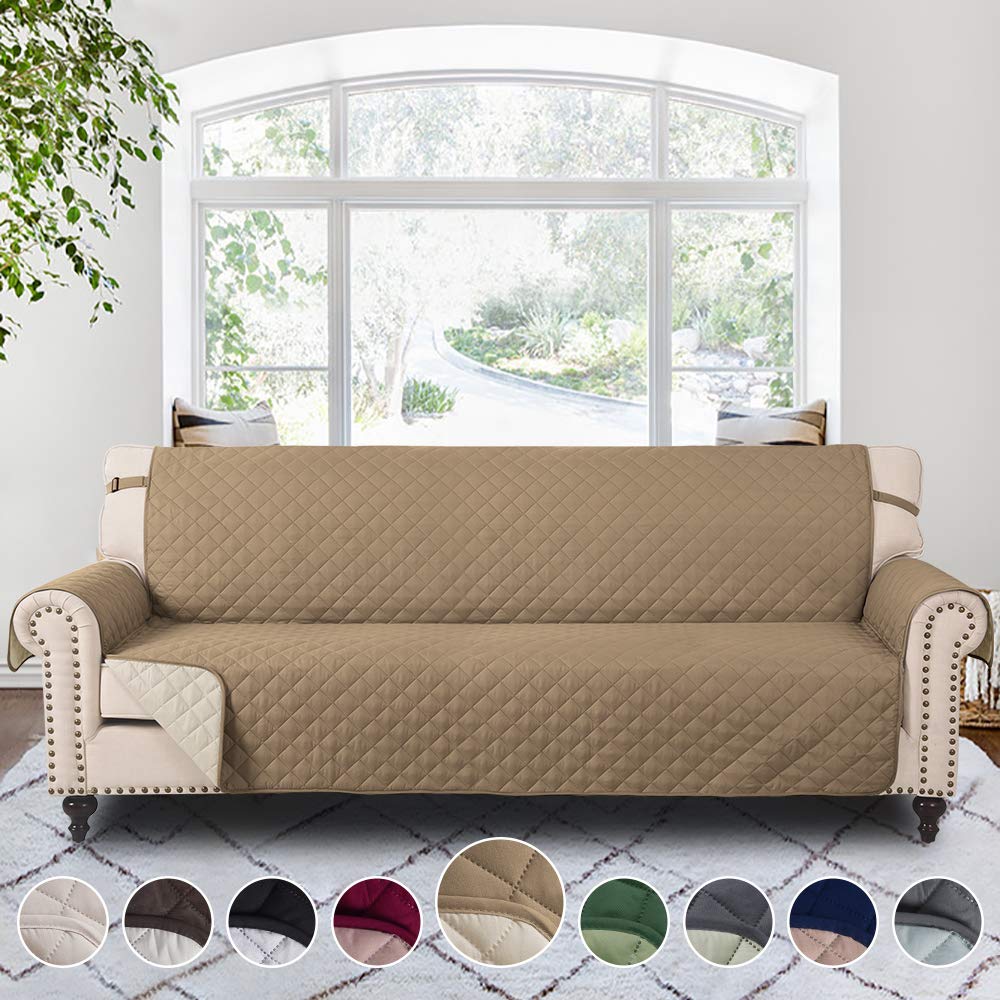 Reversible Sofa/Couch Cover for 3 Cushion-Non Slip, Hair and Dirt