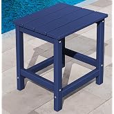 KINGYES Adirondack Outdoor Side Table, Navy
