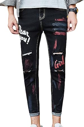 graffiti painted jeans