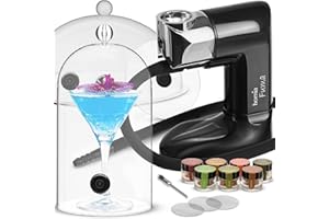 HOMIA Cocktail Smoker Kit - Whiskey Smoker Kit - Smoke Infuser - Universal Kit, 14 PCS, Smoker Machine with Accessories and Wood Chips - Indoor Smoker - Gift for Men