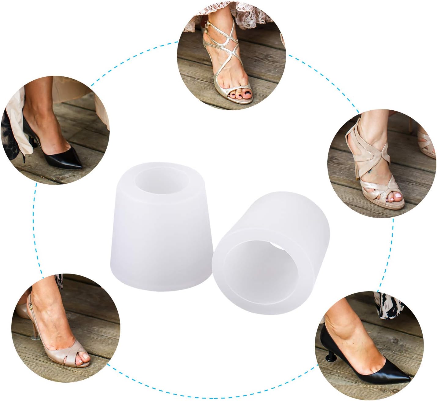 Toe Cushion Tube Toe Tubes Sleeves Soft Gel Corn Pad Protectors for Cushions Corns, Blisters, Calluses, Toes and Fingers (24 Pieces, Small Gel Toe Tube): Health & Personal Care