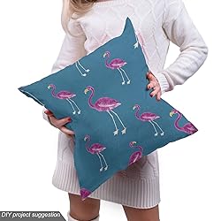 Ambesonne Blue and Pink Fabric by The Yard, Pattern