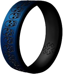 Knot Theory Skulls Silicone Ring for Men and Women