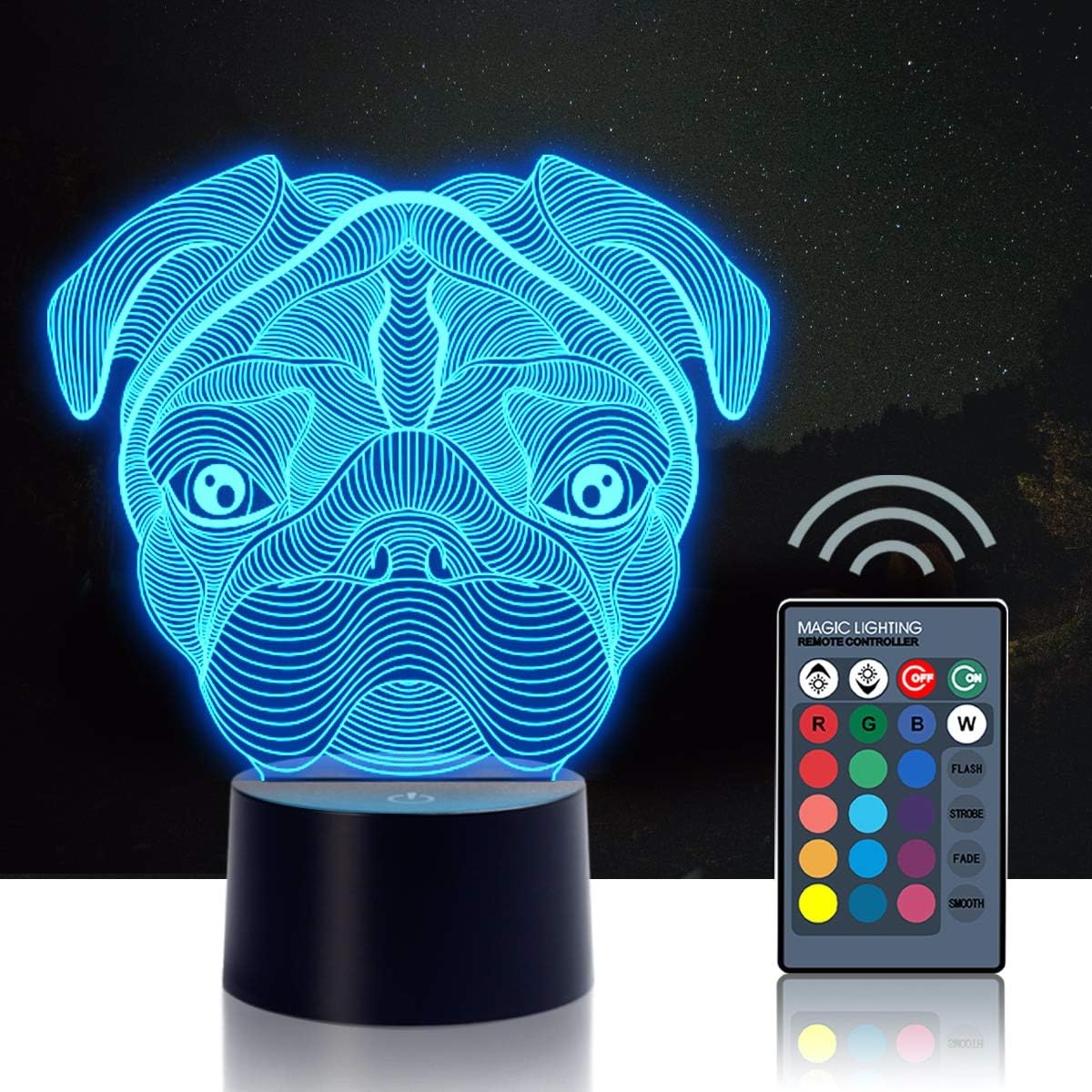 3d Night Light Urwise Pug 3d Night Lamp 16 Color Changing Light With Remote Control Animal Toys Bedroom Home Decor For Boys Girls And Kids Birthday Christmas Gift 3238 Amazon Com 3d Night Light Urwise Pug 3d Night Lamp 16 Color Changing Light With Remote Control Animal Toys Bedroom Home Decor For Boys Girls And Kids Birthday Christmas Gift 3238 Amazon Com