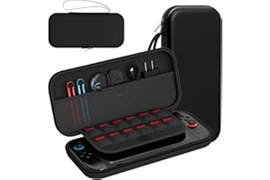BIBUKS Carrying Case Compatible with Nintendo Switch 2 ( 2025 ), Portable Switch Travel Carry Case, Protective Shell Pouch with Pockets for Accessories (Black)