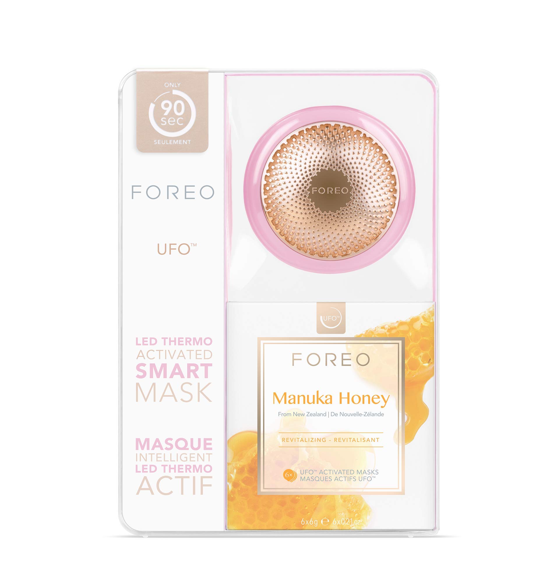 Foreo F0125 - UFO Pearl Pink Set ft. Manuka Honey, Women's