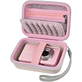 Grapsa Digital Camera Case for CAMKORY/for Kodak Pixpro/for VAHOIALD/for Sony DSCW800 830/ for Canon PowerShot 180 190. Vlogging Cameras Storage Holder for Accessories (Box Only)-Pink